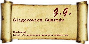 Gligorovics Gusztáv névjegykártya