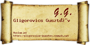 Gligorovics Gusztáv névjegykártya