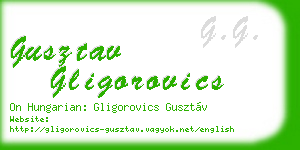 gusztav gligorovics business card