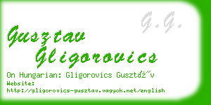 gusztav gligorovics business card